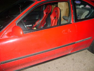 Bought a bigger car so that is why we are sell this one. It is a great running car with two bucket racing seats. Has a moon roof, cruise control, CD player, great heat and AC, power windows and locks, and custom rims, 4 cycler, clean inside and out, two door coupe. We are asking $2500.00 or best offer. It has 129000 miles Please call 312-208-6646 . 
